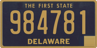 DE license plate 984781