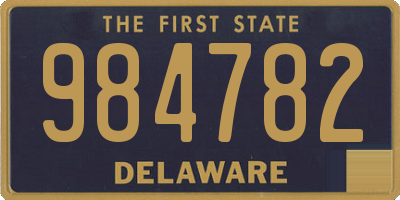 DE license plate 984782