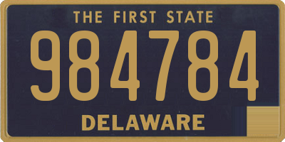 DE license plate 984784