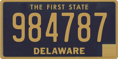 DE license plate 984787