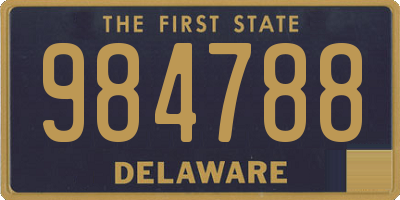 DE license plate 984788