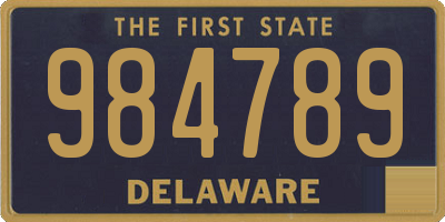 DE license plate 984789