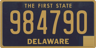 DE license plate 984790