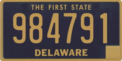 DE license plate 984791