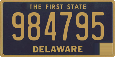 DE license plate 984795