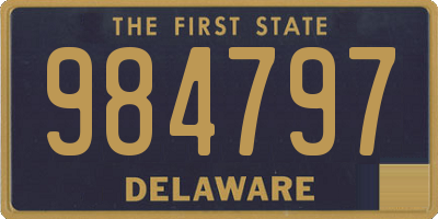 DE license plate 984797