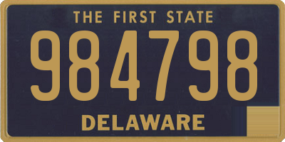 DE license plate 984798