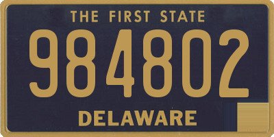 DE license plate 984802