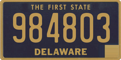 DE license plate 984803