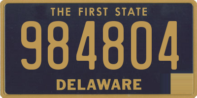 DE license plate 984804