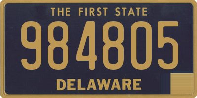 DE license plate 984805