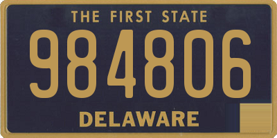 DE license plate 984806