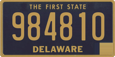 DE license plate 984810