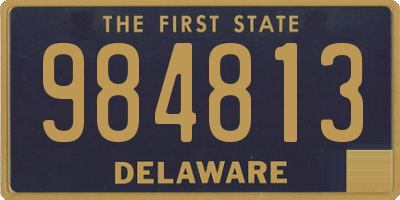 DE license plate 984813