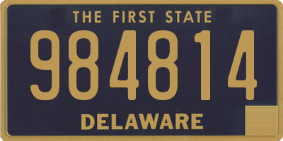 DE license plate 984814