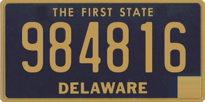 DE license plate 984816