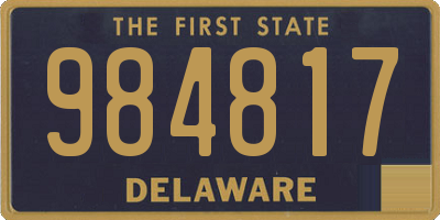 DE license plate 984817