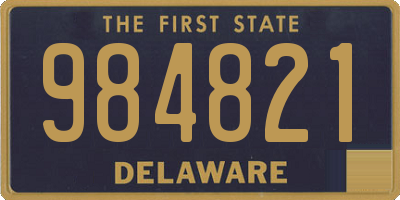 DE license plate 984821