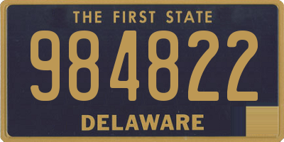 DE license plate 984822