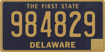 DE license plate 984829