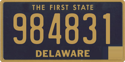 DE license plate 984831