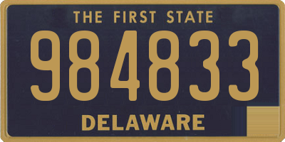 DE license plate 984833