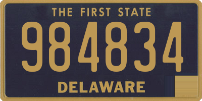 DE license plate 984834