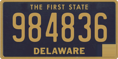 DE license plate 984836