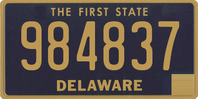 DE license plate 984837