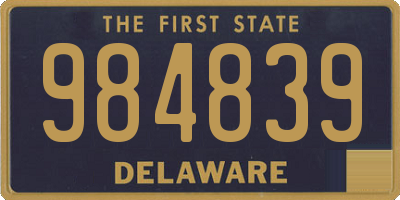 DE license plate 984839