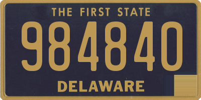 DE license plate 984840