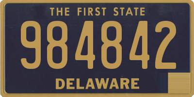 DE license plate 984842