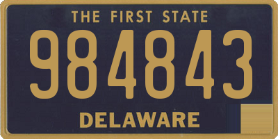 DE license plate 984843