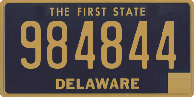 DE license plate 984844