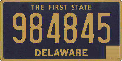 DE license plate 984845