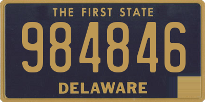 DE license plate 984846