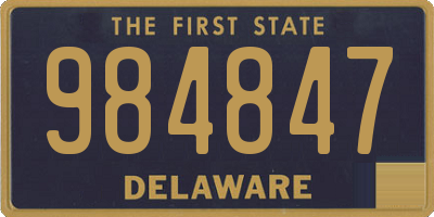 DE license plate 984847