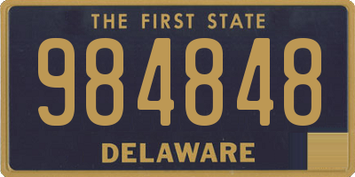 DE license plate 984848