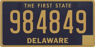 DE license plate 984849