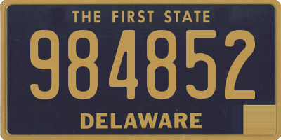 DE license plate 984852