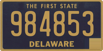 DE license plate 984853