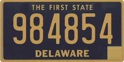 DE license plate 984854