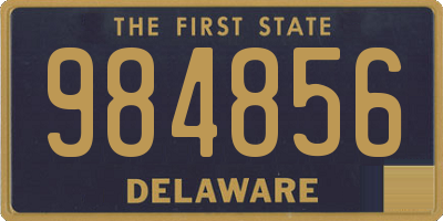 DE license plate 984856