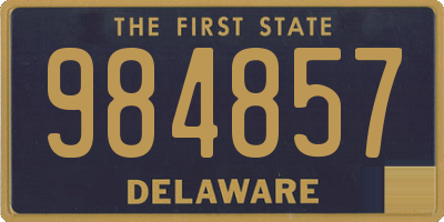 DE license plate 984857