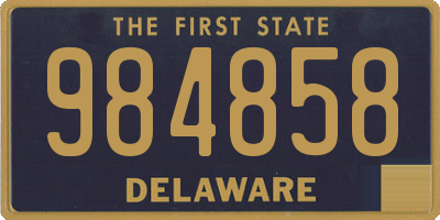 DE license plate 984858