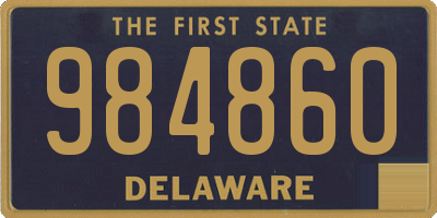 DE license plate 984860