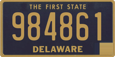 DE license plate 984861