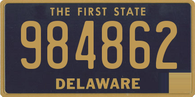 DE license plate 984862