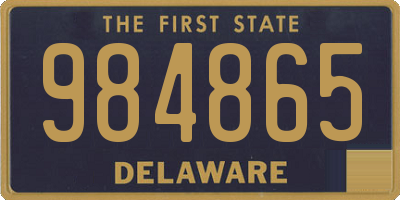 DE license plate 984865