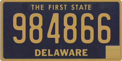 DE license plate 984866